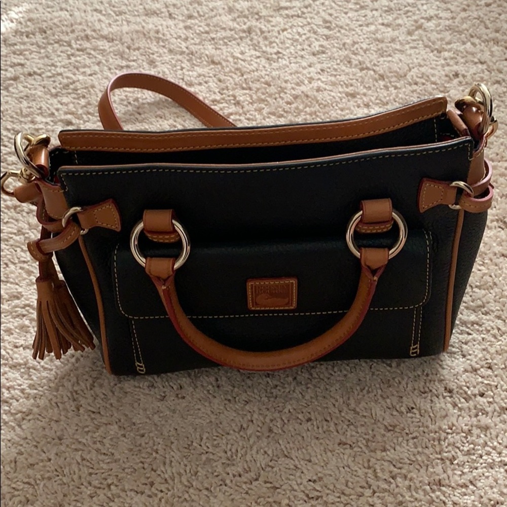 Black Dooney and Burke Florentine Leather Satchel